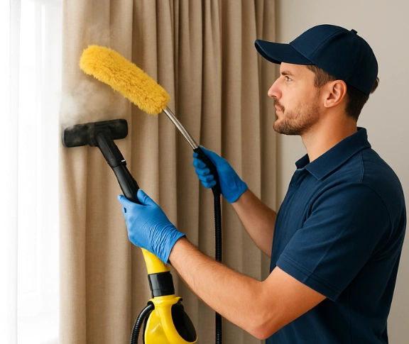 Trusted curtain steam cleaning technician Matty Curtain Cleaning richmond-lowlands-nsw QLD