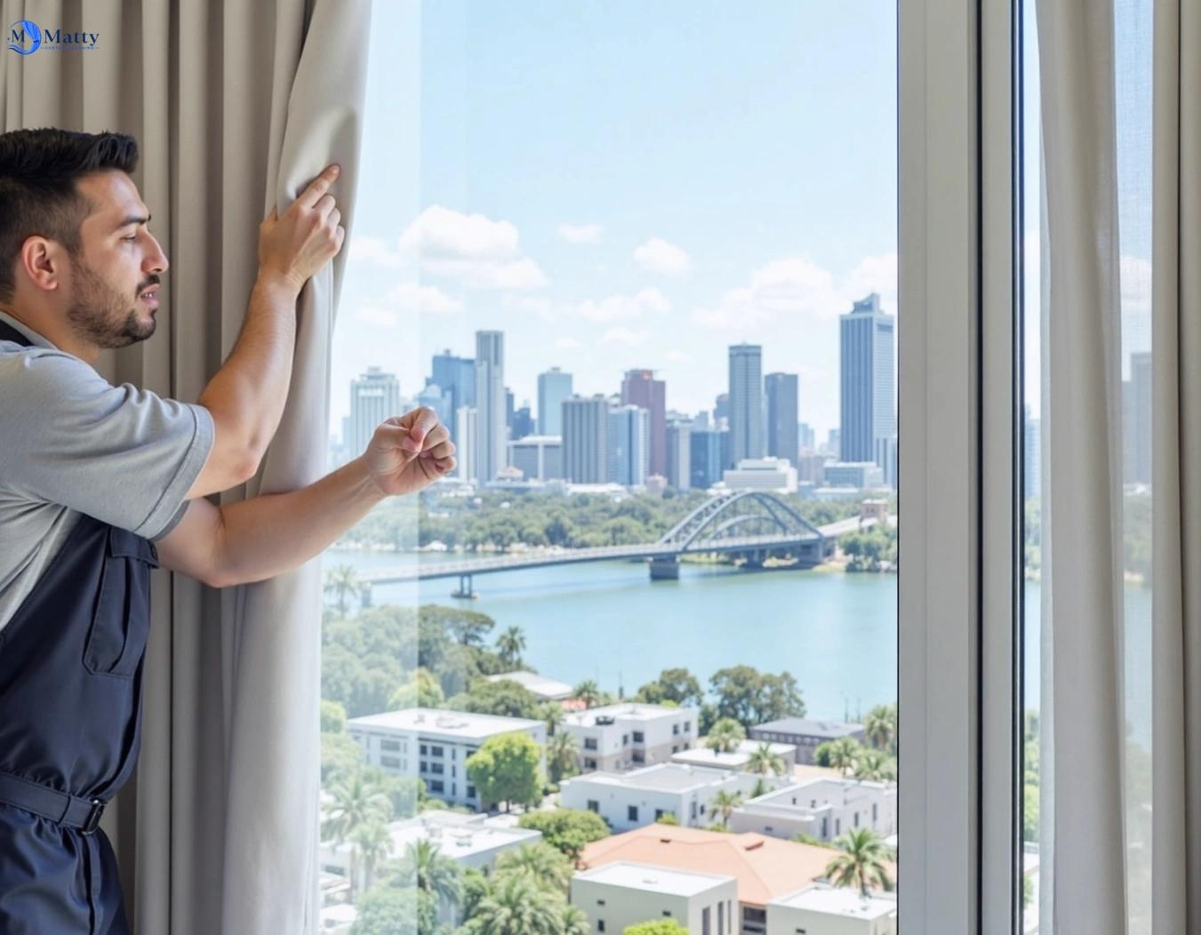 Professional curtain steam cleaning service richmond-lowlands-nsw QLD by Matty Curtain Cleaning