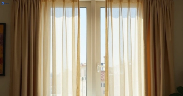 Dusty and dull curtains in richmond-lowlands-nsw before steam cleaning